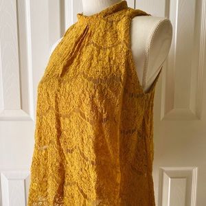 Medium Lace Halter Hi-Lo Blouse